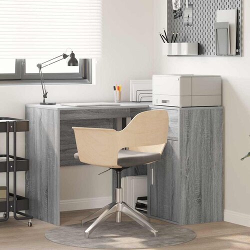  Kutni stol s ladicama Siva Sonoma 102 x 88 x 75 cm Cene