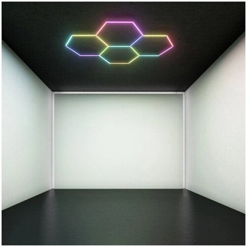  Hexagon LED tube 4 heads RGB 12V 410mm 19pcs Slike
