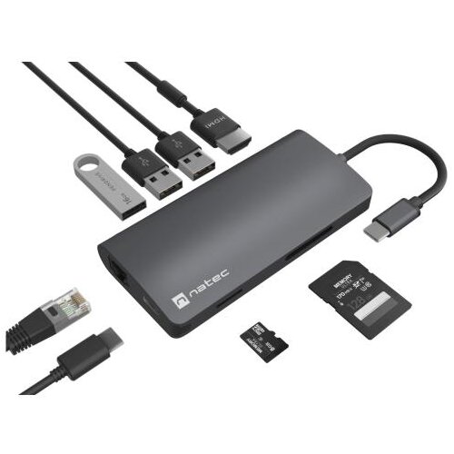 Natec Fowler 2 v2 - USB 6-in-1 Type-C Multiport Adapter NMP - 2162 Cene