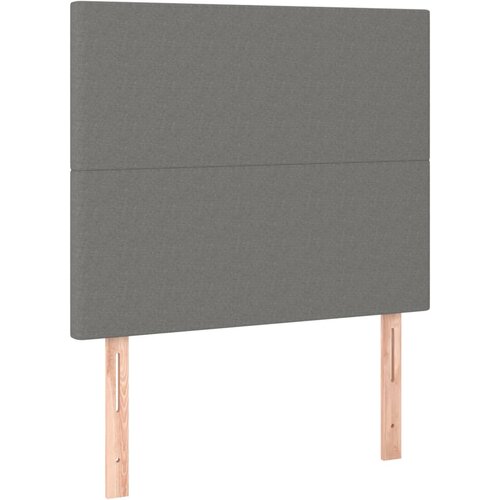Maison Chic Posteljno vzglavje - Vzglavna omarica 2 kosa temno sivo 80x5x78/88 cm blago, (22077975) Slike