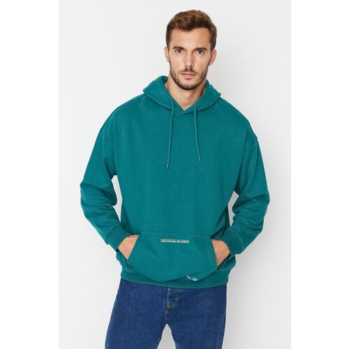 Trendyol Sweatshirt - Green - Oversize Slike