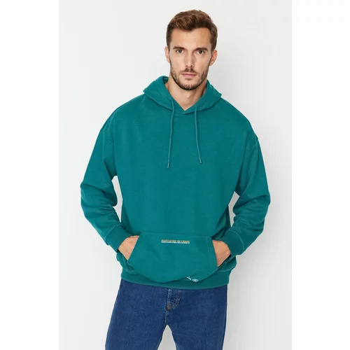 Trendyol Sweatshirt - Green - Oversize