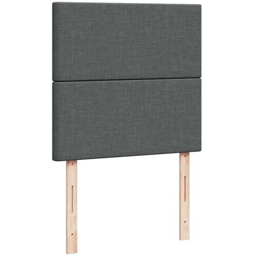 vidaXL Box spring postelja z vzmetnico temno siva 90x190 cm blago Cene