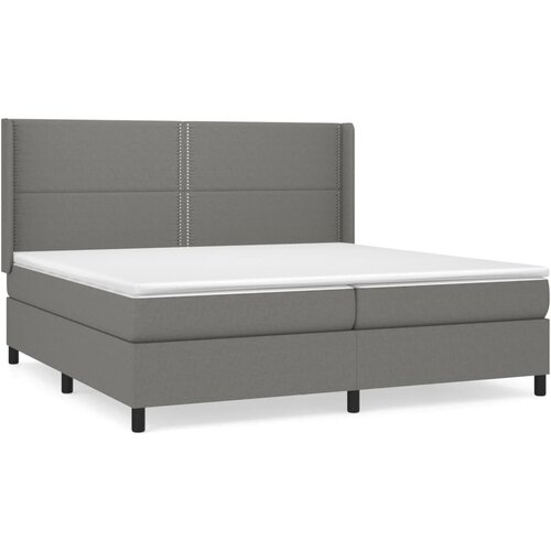 Maison Chic Box spring postelja - Vzmetna postelja z vzmetnico temno siva 200x200 cm blago SL13386, (21905474) Cene