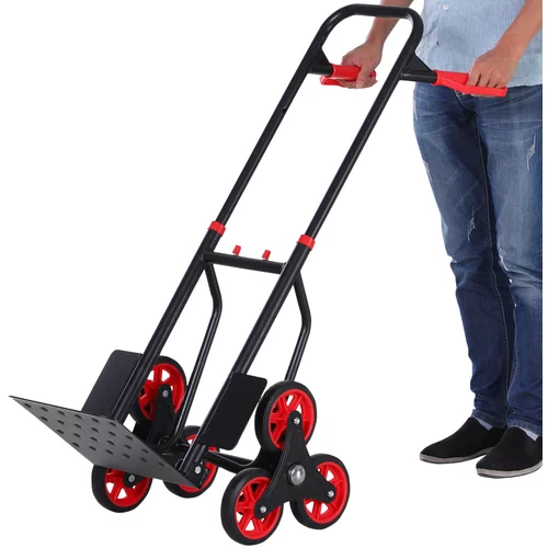 Durhand Kompaktni zložljivi voziček za prtljago s snemljivim ročajem, največja obremenitev 150 kg, (20745284)