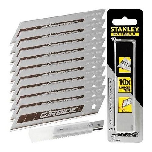 Stanley FatMax rezervni nožići 18mm Carbide - pakovanje od 10 komada (STHT2-11818) Slike