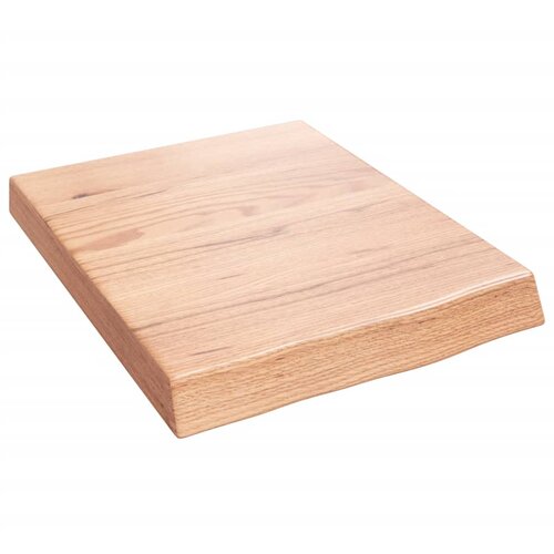 vidaXL Stenska polica svetlo rjava 40x50x(2-6) cm trdna hrastovina Cene