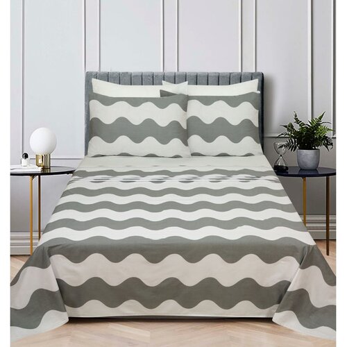 ESSENZA SLEEP 634796 POSTELJINA LANCUN MARE240X280+240X260+2X60X80 CM VALOVI SIVI Cijene