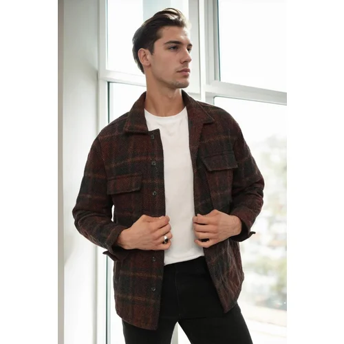 Dewberry 26796 Checked Quilted Mens Jacket-TILE