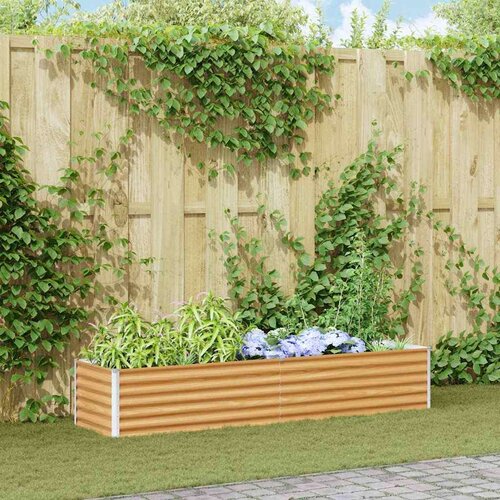  Vrtna visoka greda 195 x 50 x 36 cm Cinkana jeklena, (5000287760) Cene