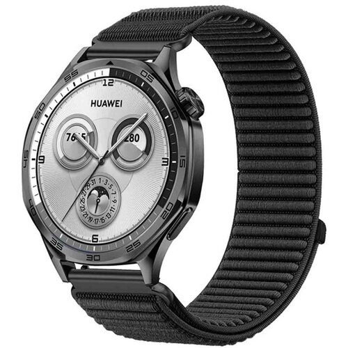 INF Združljiv najlonski pleten pa&scaron;ček za Huawei Watch 5/GT6/GT5/Pro, Samsung, Garmin Black 20 mm, (5000116492) Cene