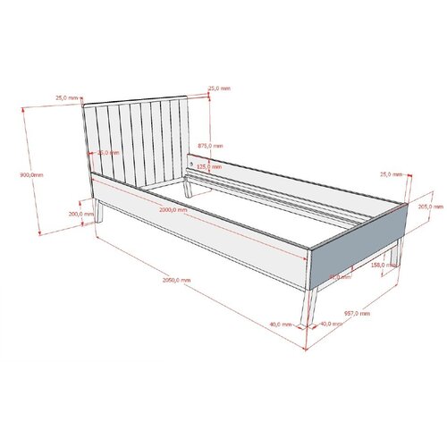 Vipack Bež otro&amp;scaron;ka postelja iz masivnega bora brez letvenega dna 90x200 cm Sezane &amp;ndash; Slike