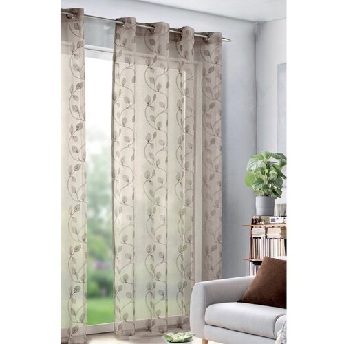 Sehlbach Smeđa prozirna zavjesa od voila 135x245 cm – Cijene