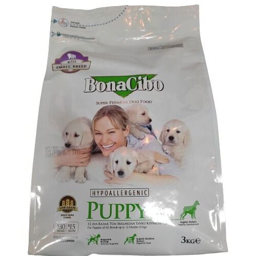 BonaCibo super premium hrana za mini štence - mini puppy - jagnjetina i pirinač 3kg Slike