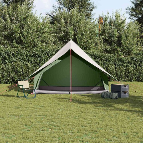  Obiteljski &amp;scaron;ator s krovom Zelena i bijela 256 x 256 x 185 cm Slike