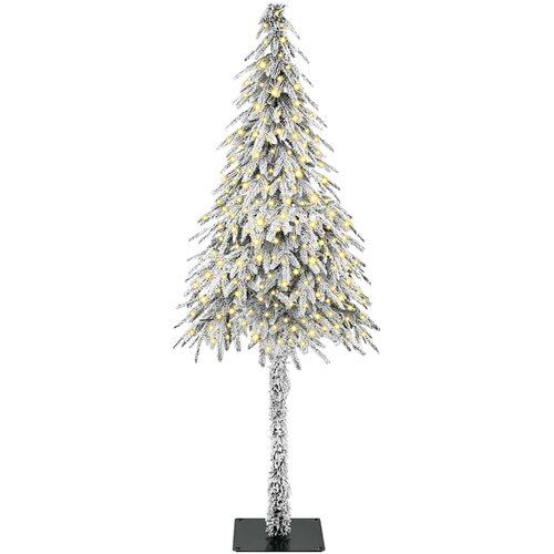 Božićno drvce s 300 LED svjetlima Bijelo 210 cm PE i čelik Slike