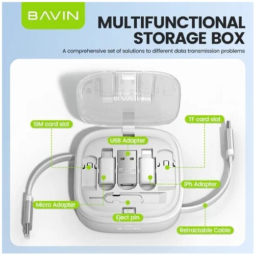 BAVIN Multifunkcionalni box Type C 60W (Type C, Lightning,Micro) Slike