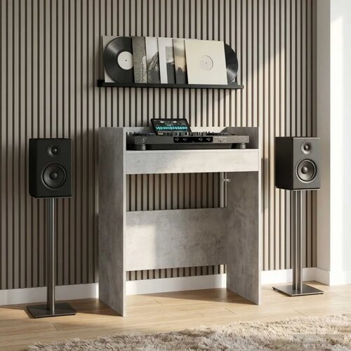 Dj stol Betonska siva 82 x 45 x 102 cm Konstruirano drvo - Betonska siva 82 x 45 x 102 cm Cijene