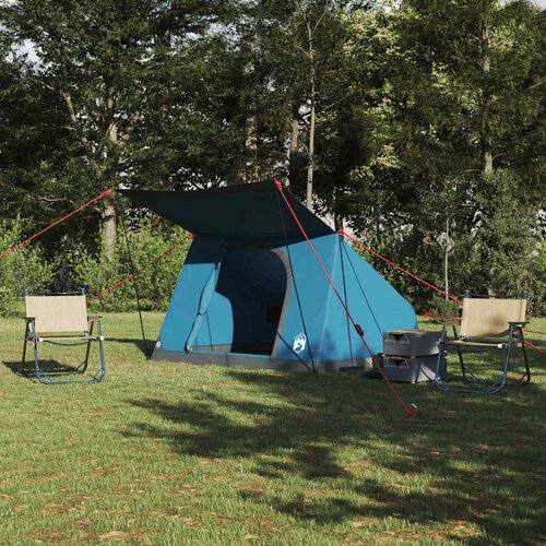  Kamping šator s krovom s pohranom Plava 223 x 163 x 130 cm taft Cene