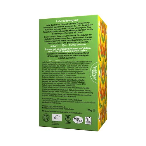 Pukka bio zeli&amp;scaron;čni čaj kurkuma Activ Slike