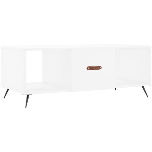 Maison Chic Klubska mizica - kavna mizica - Nizka mizica bela 102x50x40 cm inženirski les, (21753606) Slike