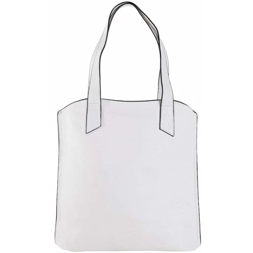 Fashion Hunters White, capacious 2in1 shoulder bag with handles