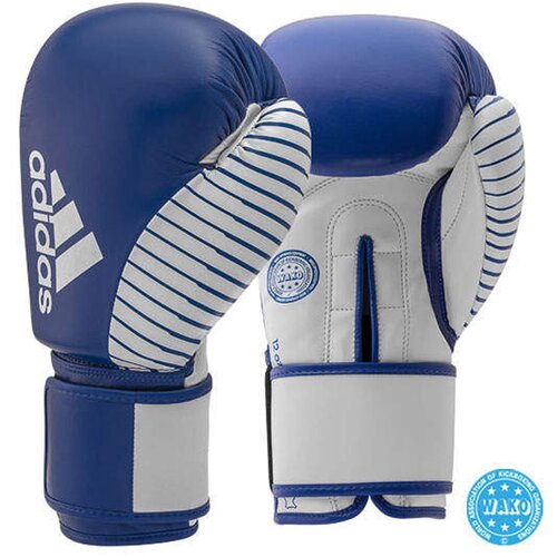 PrideShop WAKO usnjene tekmovalne kickboks rokavice Adidas - adiKBWKF200 - Modra Cene