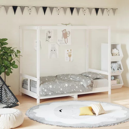  za dječji krevet bijeli 80 x 160 cm od masivne borovine