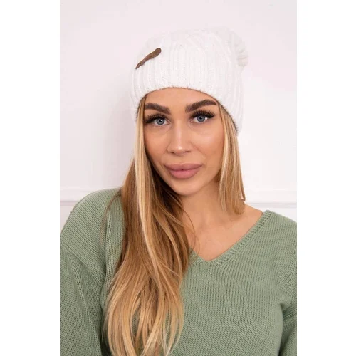 Kesi Cap with fleece Paulina K227 white