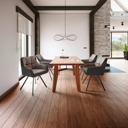 Bessagi Home jedilna miza jasper, barva oreha, črna, 90 x 160 cm Slike