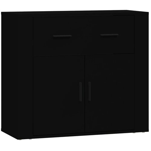 Maison Chic Komoda - Predalnik črna 80x33x70 cm inženirski les, (21715607) Slike