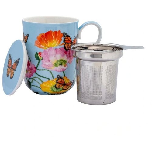 Maxwell williams Skodelica s cedilom - tisana Posey 340ml / Field of Poppies / porcelan, inox, (21317788) Cene