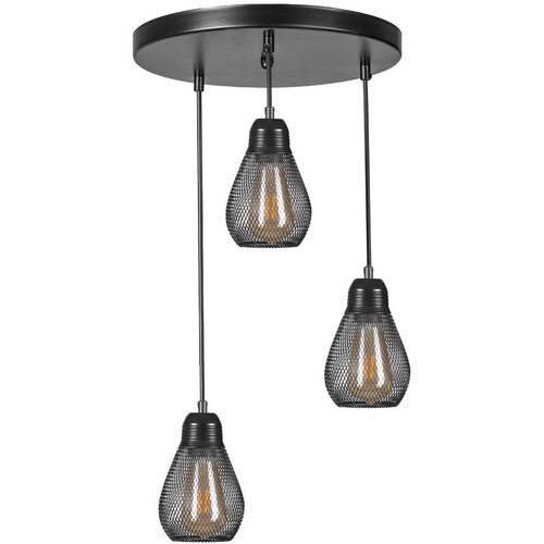 Opviq Ampül 8718-3 black chandelier Cene