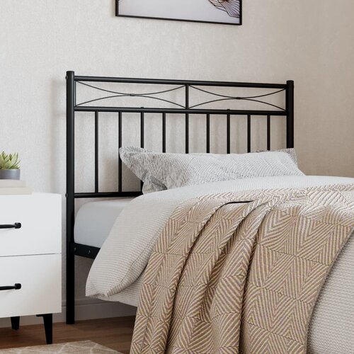 VidaXL Metalno uzglavlje crno 90 cm Slike