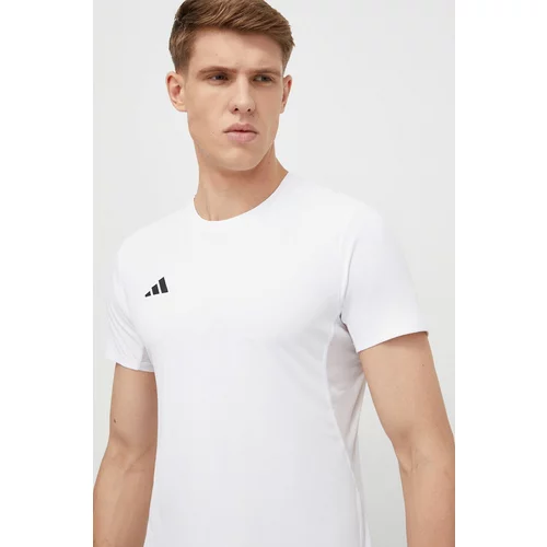 Adidas Kratka majica za tek Adizero bela barva