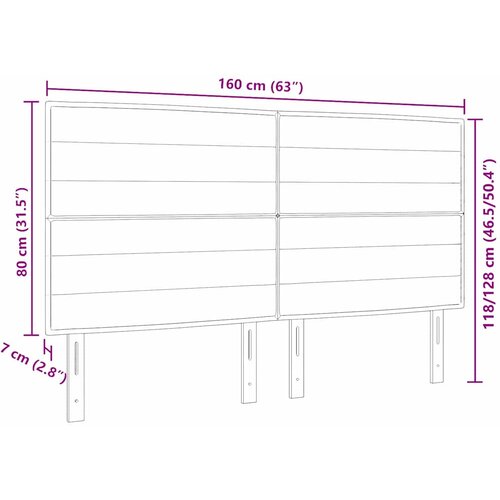  LED glava kreveta s LED trakama Svijetlo siva 160 cm tkanina Slike