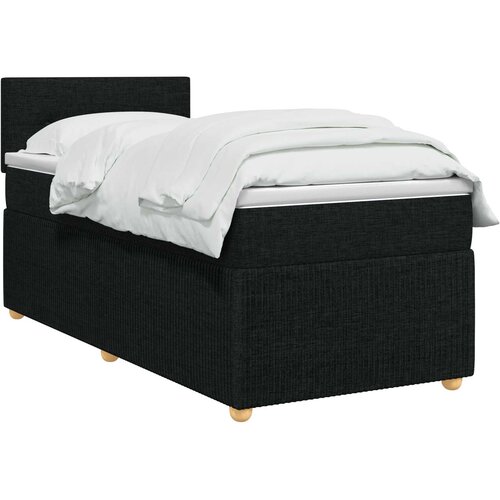  Boxspring krevet s madracem Crna 100 x 200 cm Tkanina Slike