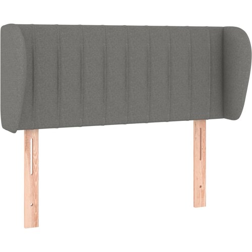 VidaXL Vzglavje z u&amp;scaron;esi temno siv 93x23x78/88 cm blago, (20738384) Slike