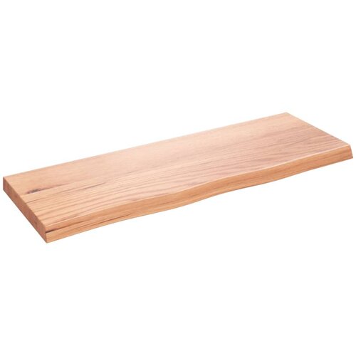  Zidna polica svjetlosmeđa 80x30x(2-4) cm obrađena hrastovina Slike