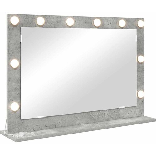  Ogledalo za Toalet Pravokutni Betonski sivi 80 x 55 x 18 cm Slike