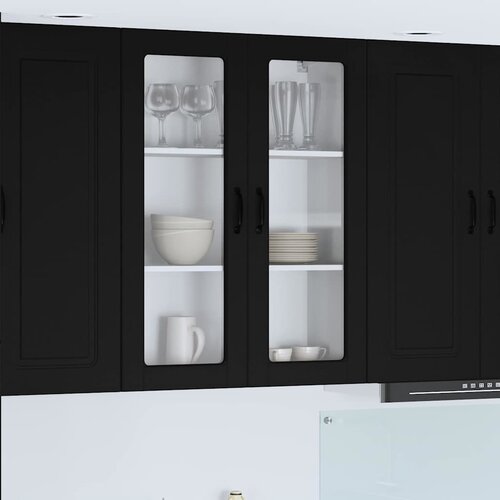 vidaXL Zidni kuhinjski ormarić Crna 80 x 31 x 100 cm Konstruirano drvo Cijene