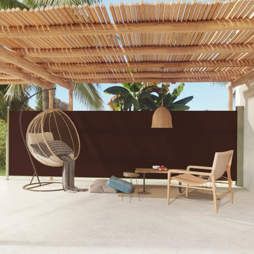 vidaXL Uvlačiva bočna tenda za terasu 160 x 600 cm smeđa Cijene