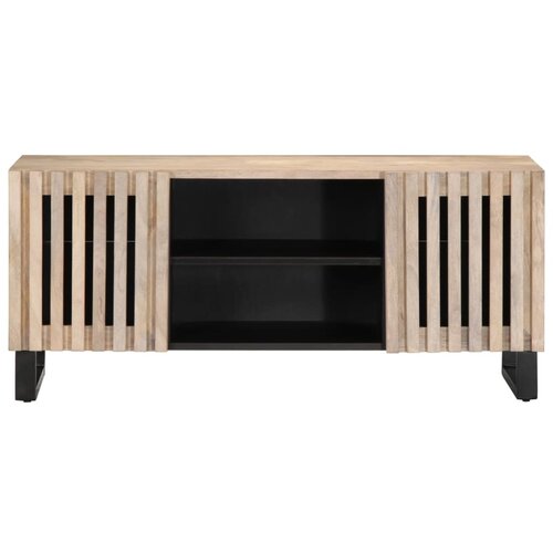 Maison Chic TV omarica - TV stojalo - Televizijska omarica bela 105x34x46 cm trden mangov les, (21701575) Cene