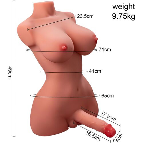 Xise Hermosa Lady Boy - vibrirajući torzo s funkcijom potiskivanja Cijene