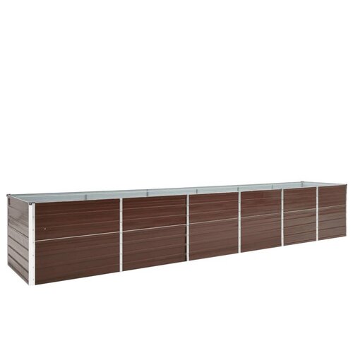  Povi&amp;scaron;ena vrtna gredica od pocinčanog čelika 480x80x77 cm smeđa Slike
