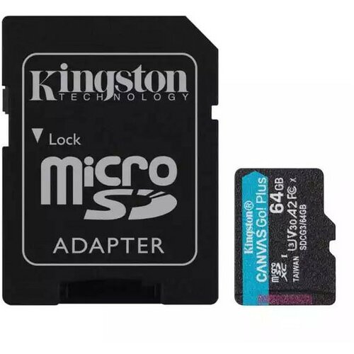 Micro SDXC Kingston 64GB 64GB class 10 U3 170MB/s - 70MB/s + adapter Slike
