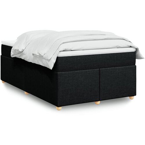 vidaXL Krevet s oprugama i madracem crni 120 x 200cm od tkanine Cijene