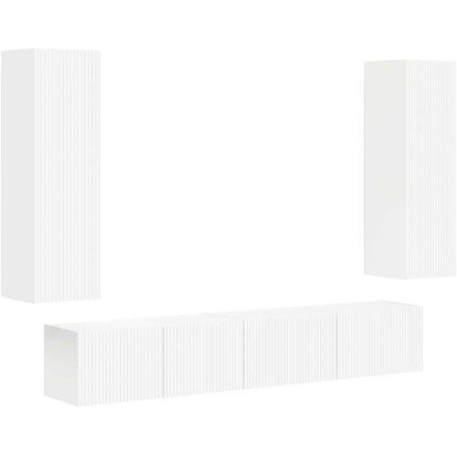  Set TV komoda Zidne 3 pcs Bijelo Konstruirano drvo Slike