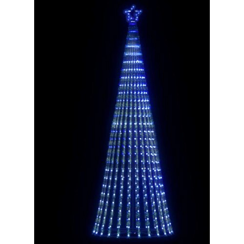 vidaXL Osvetljena novoletna jelka stožec 475 LED modra 247 cm Cene