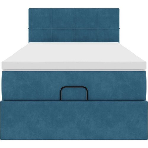 VidaXL okvir kreveta s madraca tamnoplavi 80x200cm bar&amp;scaron;unasti Slike